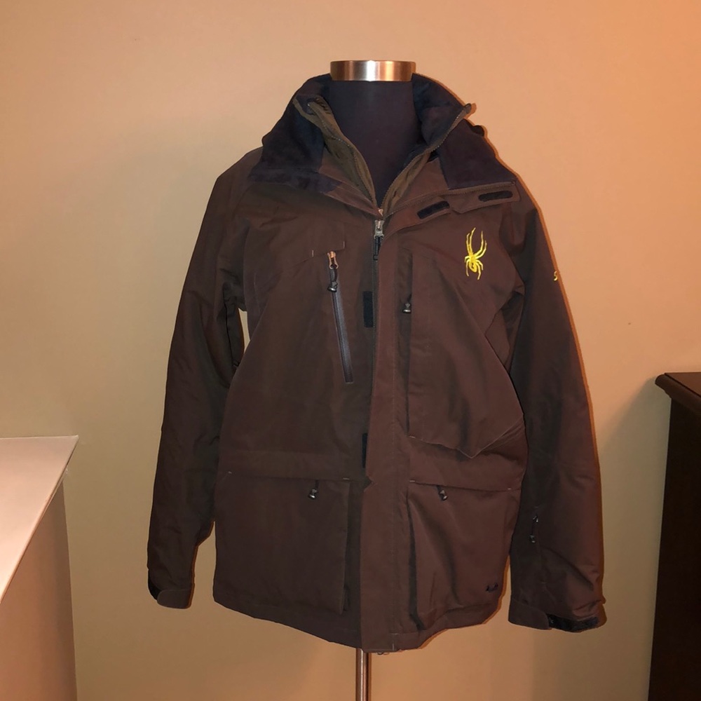 Mens Brown Spyder Jackets